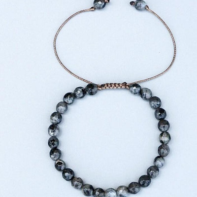 Bracelet ajustable en labradorite