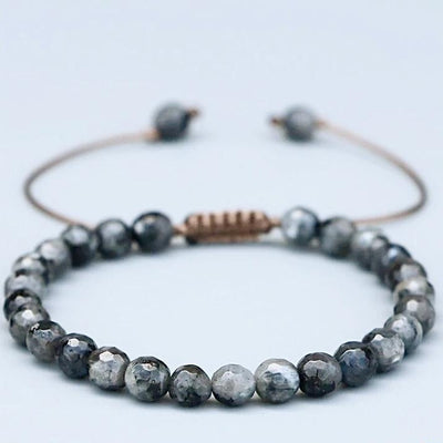 Bracelet ajustable en labradorite
