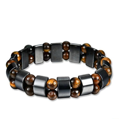 Bracelet anti-fatigue en Oeil de Tigre et Hématite