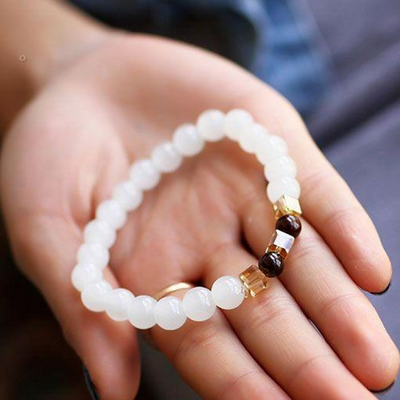 Bracelet Apaisement en Calcédoine blanche