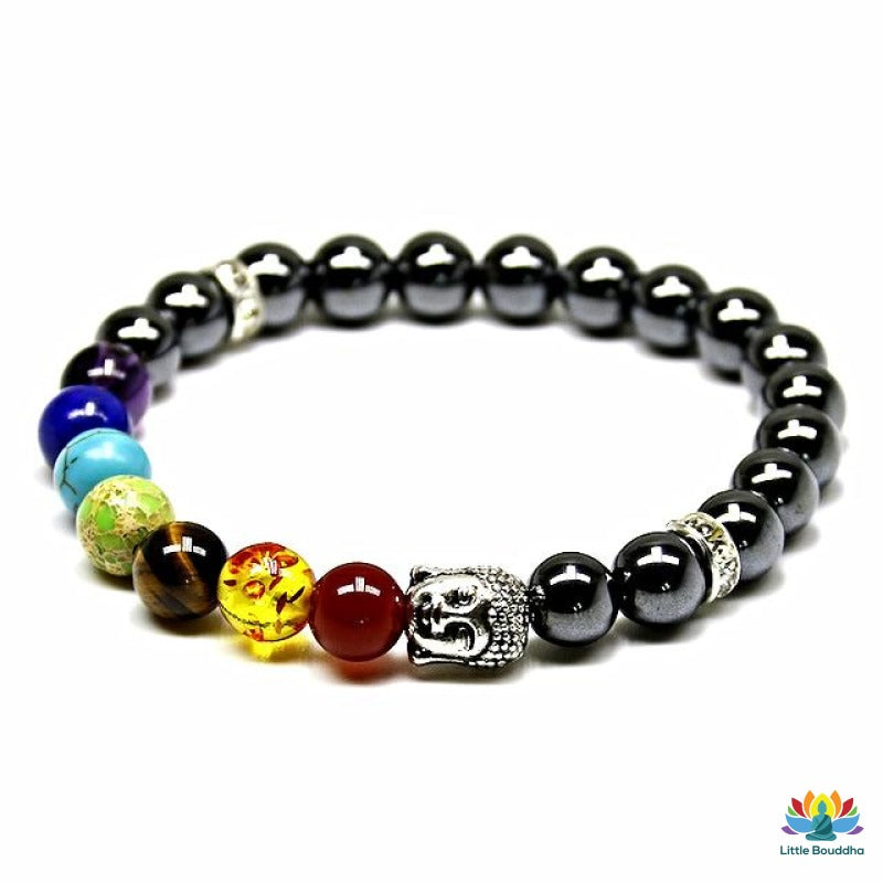 Collier Jade Blanc Avec Pierres Des 7 Chakras Et Pendentif Bouddha - Neuf Avec étiquettes