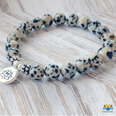 Bracelet Calme intérieur en Jaspe Dalmatien