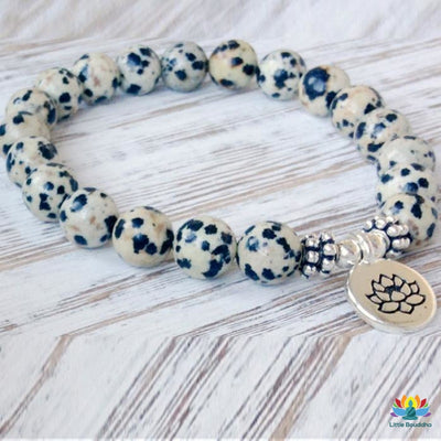 Bracelet Calme intérieur en Jaspe Dalmatien