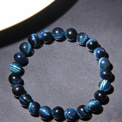 Bracelet Cat spirit en oeil de tigre bleue