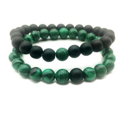 Bracelet de protection Connexion en Malachite & Onyx