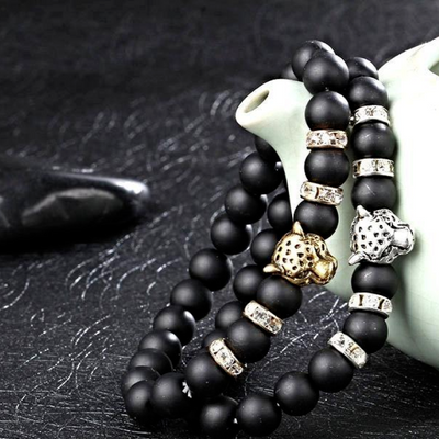 Bracelet Force du Tigre en Onyx