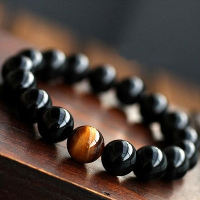 Bracelet Forza en Onyx et Oeil de tigre