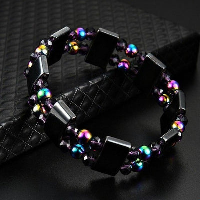 Bracelet Magnétique 2 en 1 en hématite