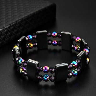 Bracelet Magnétique 2 en 1 en hématite