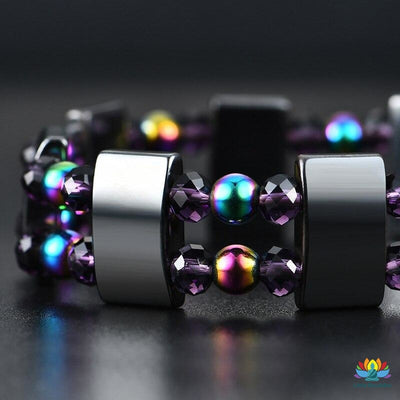 Bracelet Magnétique 2 en 1 en hématite