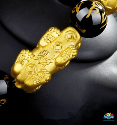 Bracelet Richesse & Abondance en Obsidienne