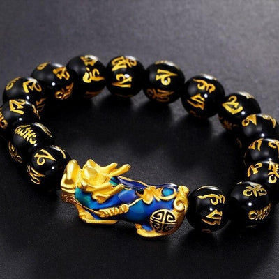 Bracelet thermique Fortune en Agate Noire