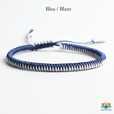 Bracelet tressé tibétain simple - 18 couleurs disponibles