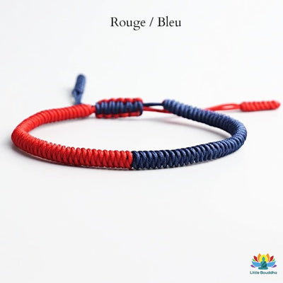 Bracelet tressé tibétain simple - 18 couleurs disponibles