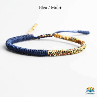 Bracelet tressé tibétain simple - 18 couleurs disponibles