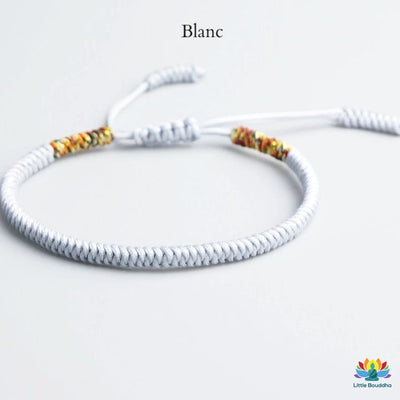 Bracelet tressé tibétain simple - 18 couleurs disponibles