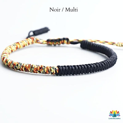 Bracelet tressé tibétain simple - 18 couleurs disponibles