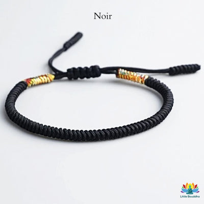 Bracelet tressé tibétain simple - 18 couleurs disponibles