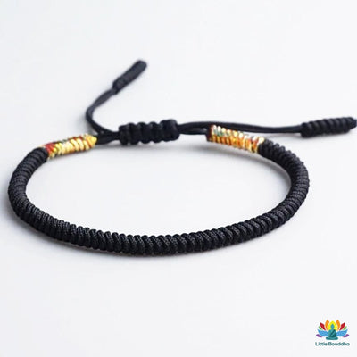 Bracelet tressé tibétain simple - 18 couleurs disponibles