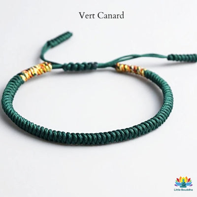 Bracelet tressé tibétain simple - 18 couleurs disponibles