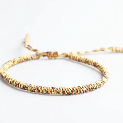 Bracelet tressé tibétain simple - 18 couleurs disponibles