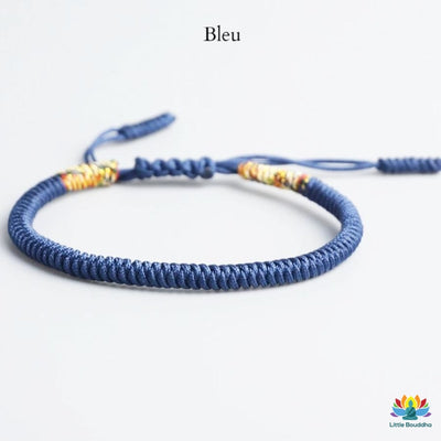 Bracelet tressé tibétain simple - 18 couleurs disponibles