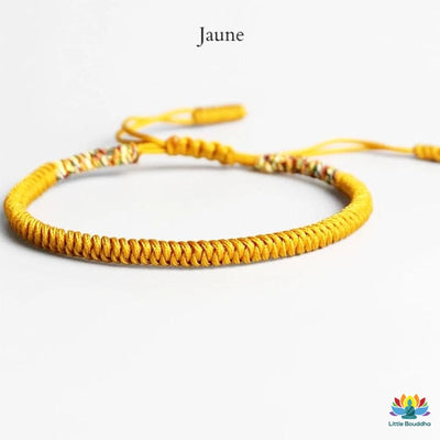 Bracelet tressé tibétain simple - 18 couleurs disponibles