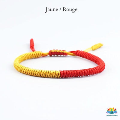 Bracelet tressé tibétain simple - 18 couleurs disponibles