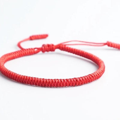 Bracelet tressé tibétain simple - 18 couleurs disponibles