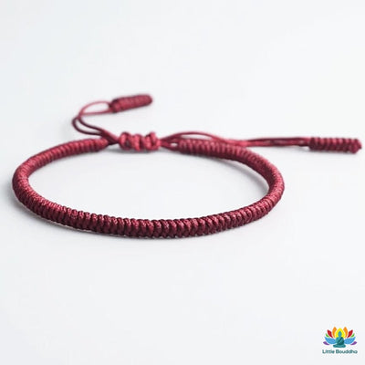 Bracelet tressé tibétain simple - 18 couleurs disponibles