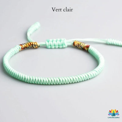 Bracelet tressé tibétain simple - 18 couleurs disponibles