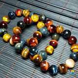 Bracelet Troisième Oeil en Oeil de Tigre Oeil de Faucon Oeil de Taureau