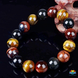 Bracelet Troisième Oeil en Oeil de Tigre Oeil de Faucon Oeil de Taureau
