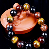 Bracelet Troisième Oeil en Oeil de Tigre Oeil de Faucon Oeil de Taureau