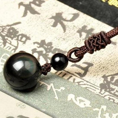 Collier de protection Perle dObsidienne