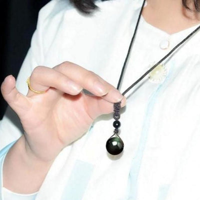 Collier de protection Perle dObsidienne