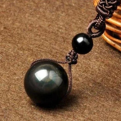 Collier de protection Perle dObsidienne