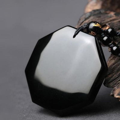 Collier de protection Yin Yang en Obsidienne