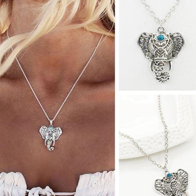 Collier pendentif Tête déléphant