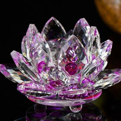 Décoration Fleur de Lotus en Cristal