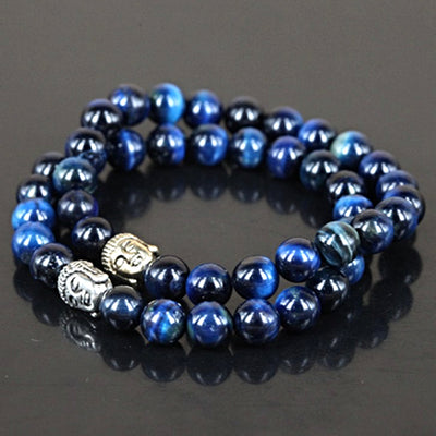 Bracelets Karma Bouddha en Oeil de faucon