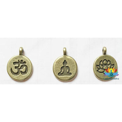 Mâlâ bouddhiste Lotus Om Bouddha en Oeil de Tigre.