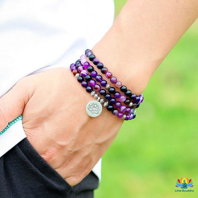 Mâlâ Introspection & Fidelité en Agate Violette