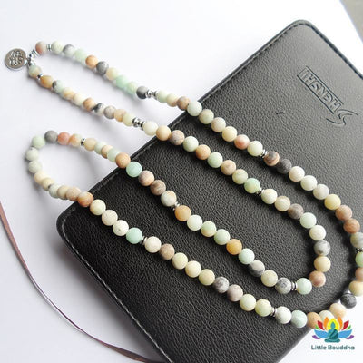 Mâlâ Lotus en Amazonite