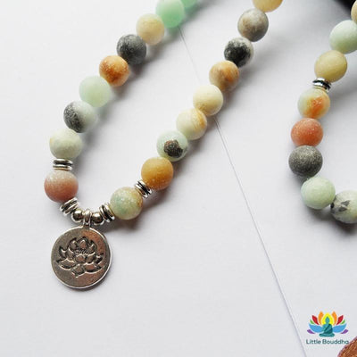 Mâlâ Lotus en Amazonite
