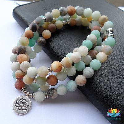 Mâlâ Lotus en Amazonite