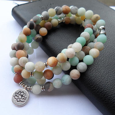 Mâlâ Lotus en Amazonite