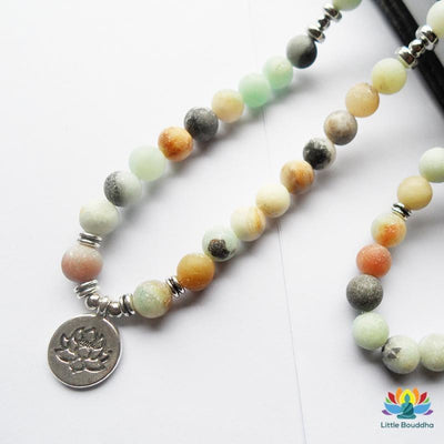 Mâlâ Lotus en Amazonite