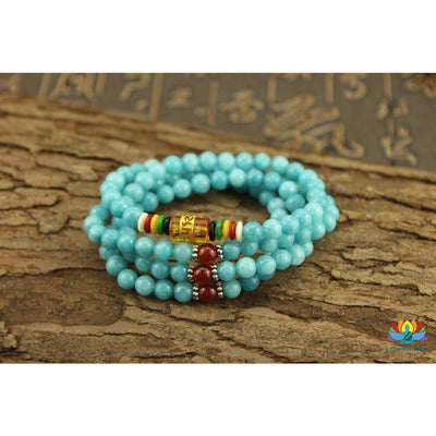 Mâlâ Paix intérieure en Amazonite bleue