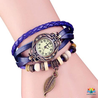 Montre Vintage Feuille de bronze